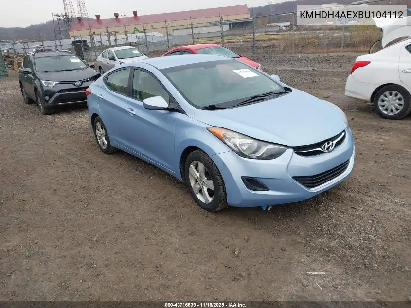 KMHDH4AEXBU104112 2011 Hyundai Elantra Gls (Ulsan Plant)
