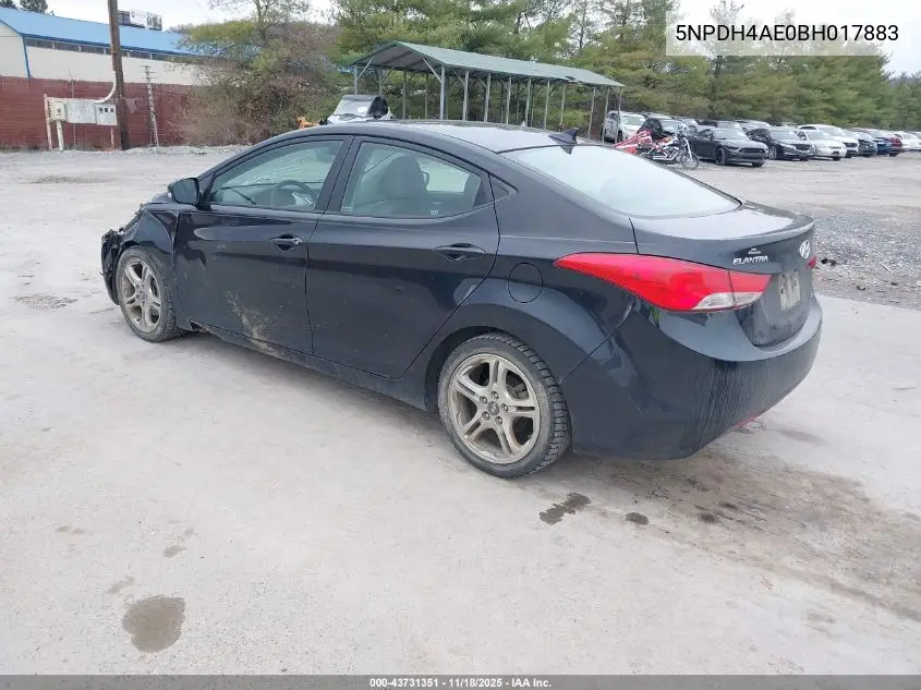 5NPDH4AE0BH017883 2011 Hyundai Elantra Limited