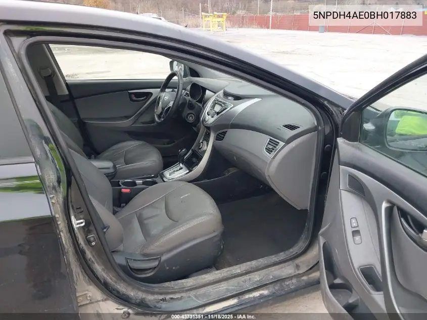 5NPDH4AE0BH017883 2011 Hyundai Elantra Limited