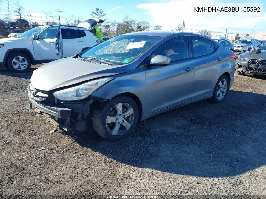 KMHDH4AE8BU155592 2011 Hyundai Elantra Gls (Ulsan Plant)