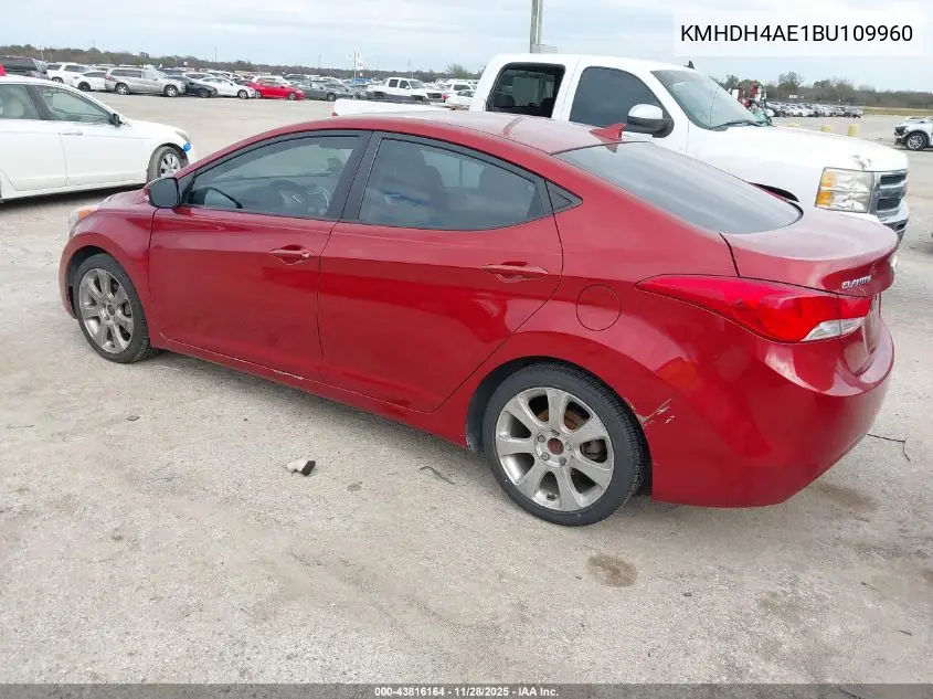 KMHDH4AE1BU109960 2011 Hyundai Elantra Limited (Ulsan Plant)