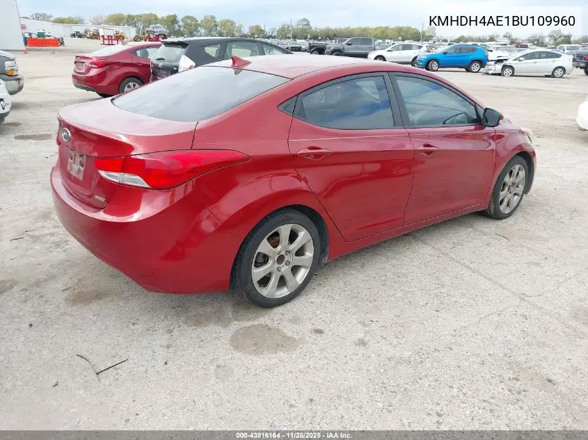 KMHDH4AE1BU109960 2011 Hyundai Elantra Limited (Ulsan Plant)