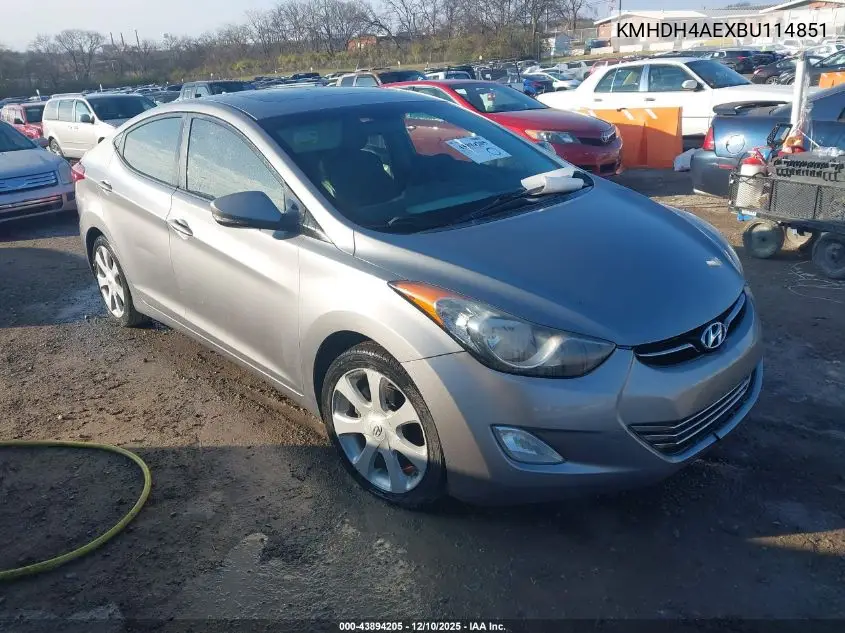 KMHDH4AEXBU114851 2011 Hyundai Elantra Limited (Ulsan Plant)