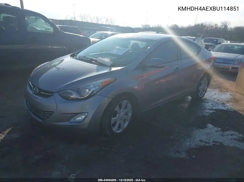 KMHDH4AEXBU114851 2011 Hyundai Elantra Limited (Ulsan Plant)