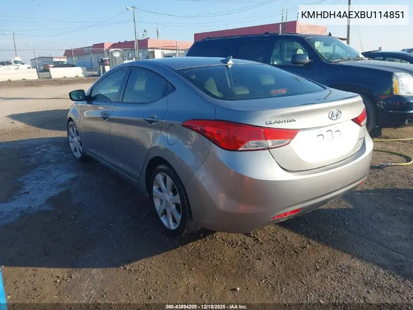 KMHDH4AEXBU114851 2011 Hyundai Elantra Limited (Ulsan Plant)
