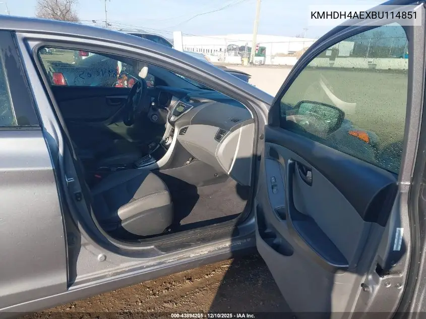 KMHDH4AEXBU114851 2011 Hyundai Elantra Limited (Ulsan Plant)