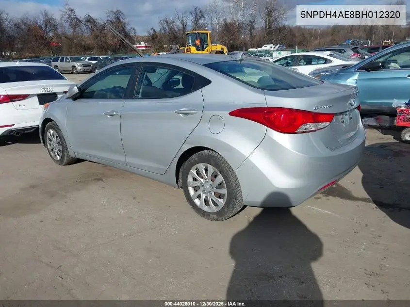 5NPDH4AE8BH012320 2011 Hyundai Elantra Gls