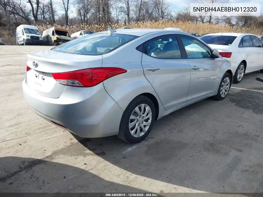 5NPDH4AE8BH012320 2011 Hyundai Elantra Gls