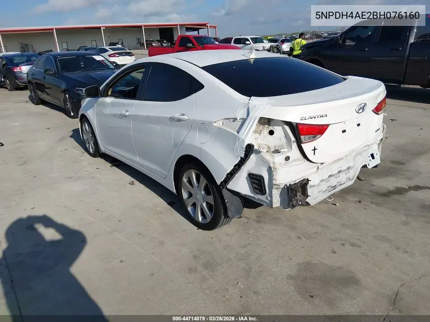 5NPDH4AE2BH076160 2011 Hyundai Elantra Limited