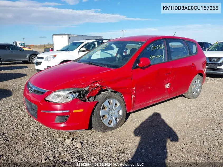 2012 Hyundai Elantra Touring Gls VIN: KMHDB8AE0CU157265 Lot: 12102864