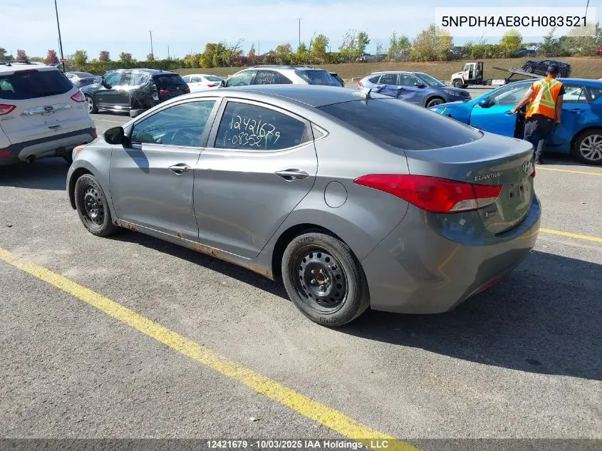 5NPDH4AE8CH083521 2012 Hyundai Elantra Gls/Limited