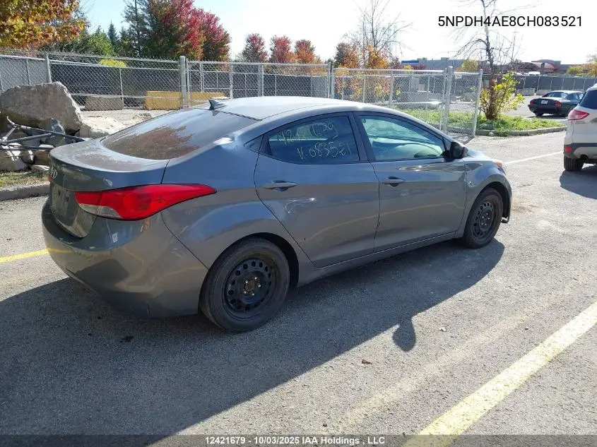 5NPDH4AE8CH083521 2012 Hyundai Elantra Gls/Limited