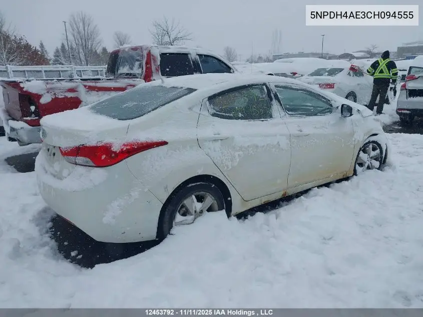 5NPDH4AE3CH094555 2012 Hyundai Elantra Gls