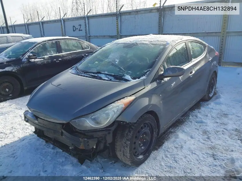 5NPDH4AE8CH132894 2012 Hyundai Elantra Gls
