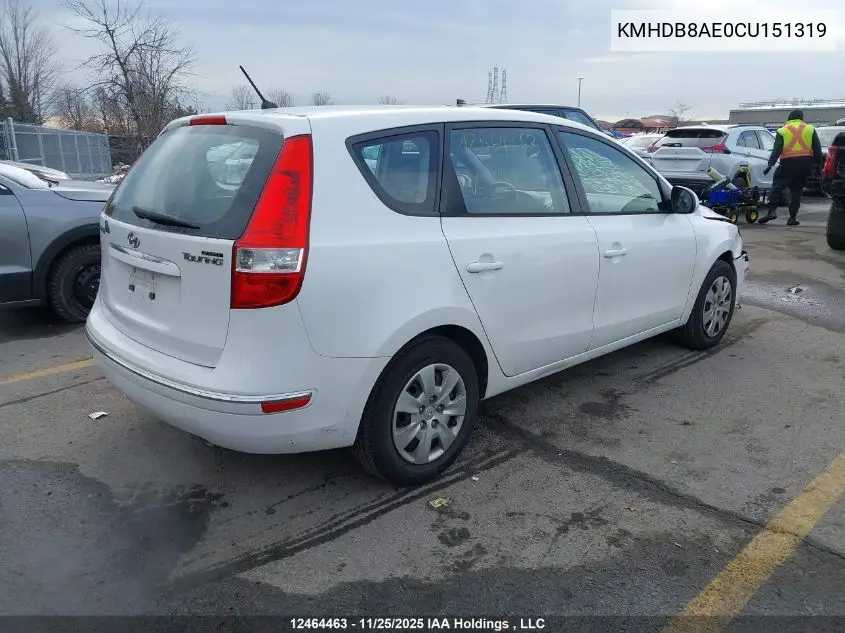 KMHDB8AE0CU151319 2012 Hyundai Elantra Touring Gls