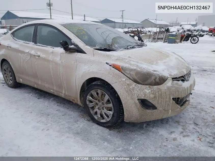 5NPDH4AE0CH132467 2012 Hyundai Elantra Gl