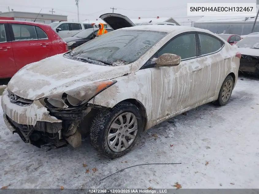 5NPDH4AE0CH132467 2012 Hyundai Elantra Gl