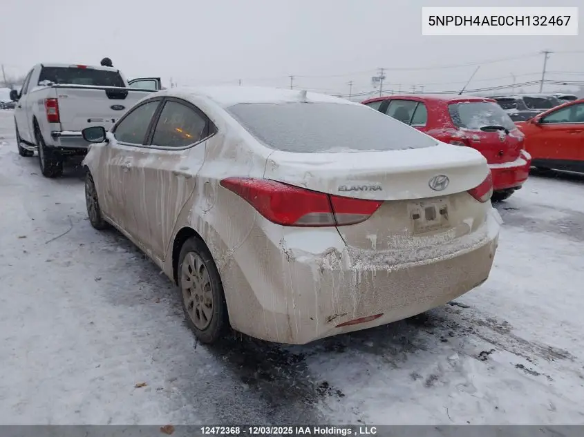5NPDH4AE0CH132467 2012 Hyundai Elantra Gl