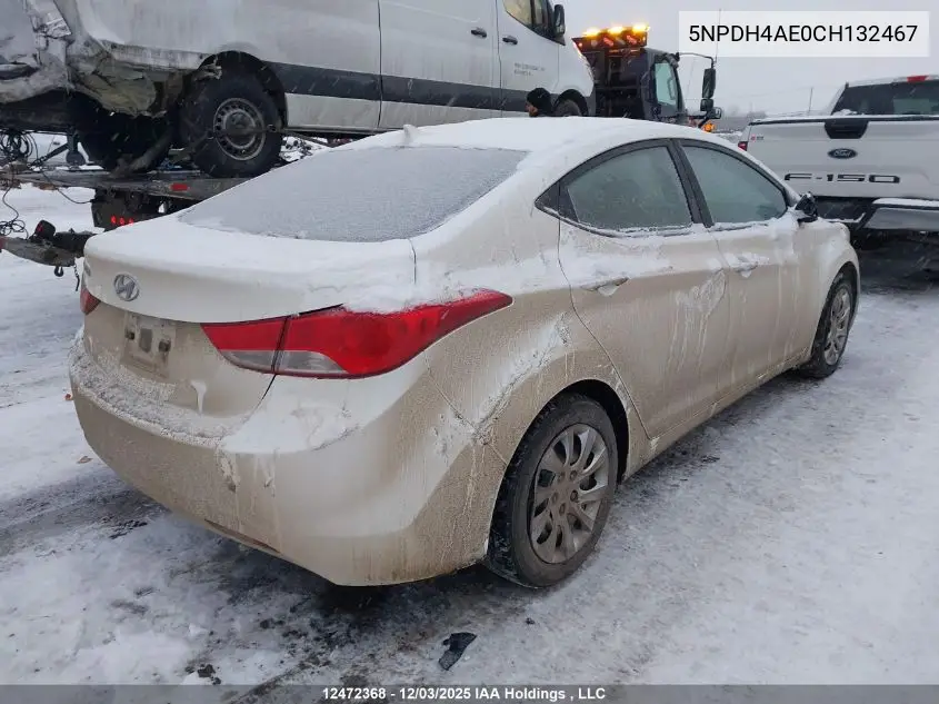 5NPDH4AE0CH132467 2012 Hyundai Elantra Gl