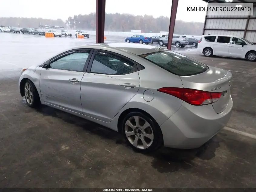 KMHDH4AE9CU228910 2012 Hyundai Elantra Limited (Ulsan Plant)