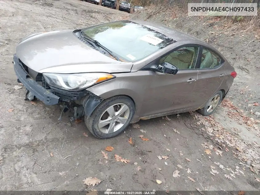 5NPDH4AE4CH097433 2012 Hyundai Elantra Gls