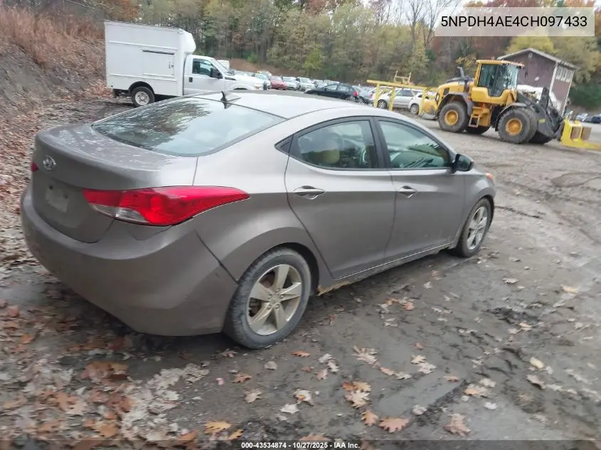 5NPDH4AE4CH097433 2012 Hyundai Elantra Gls