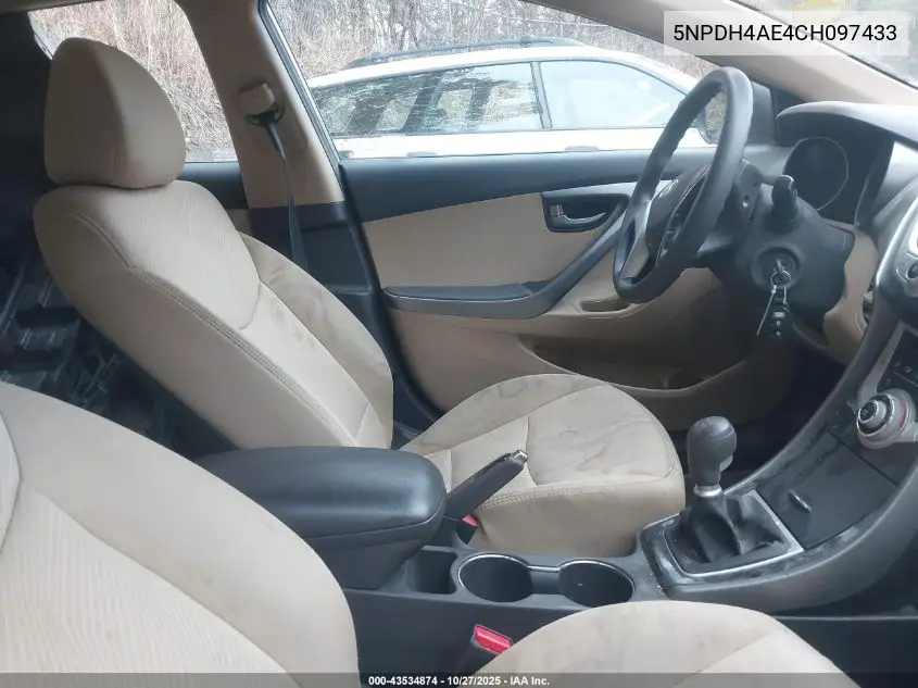 5NPDH4AE4CH097433 2012 Hyundai Elantra Gls