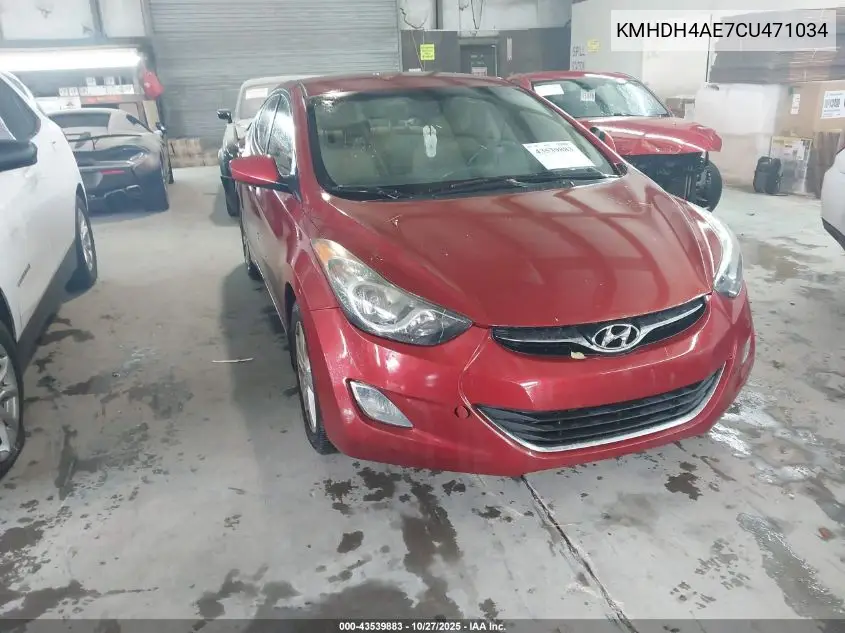 KMHDH4AE7CU471034 2012 Hyundai Elantra Gls (Ulsan Plant)