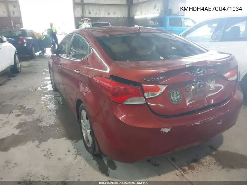 KMHDH4AE7CU471034 2012 Hyundai Elantra Gls (Ulsan Plant)