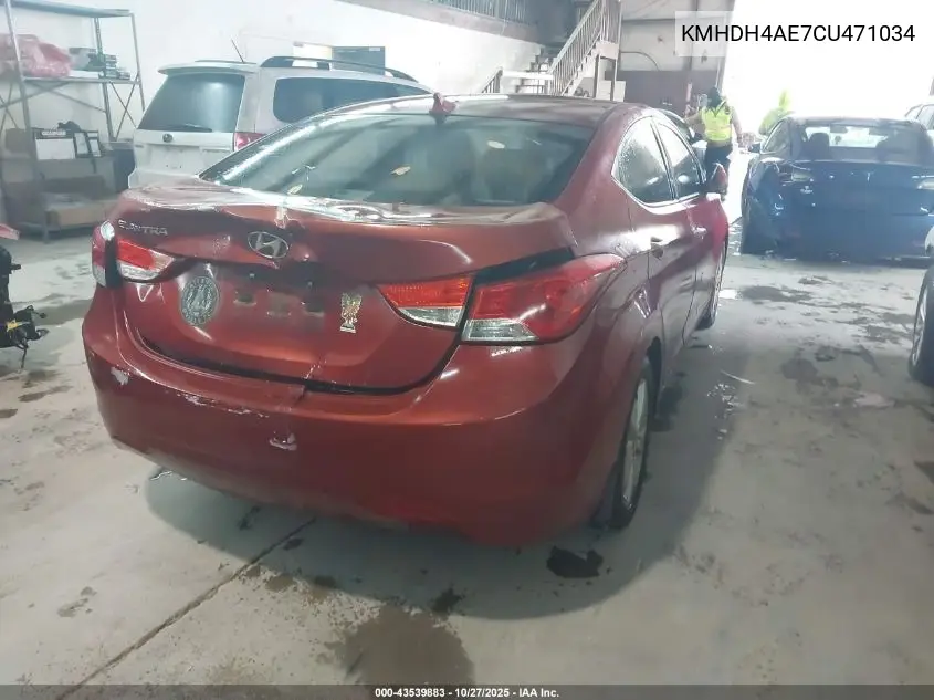 KMHDH4AE7CU471034 2012 Hyundai Elantra Gls (Ulsan Plant)