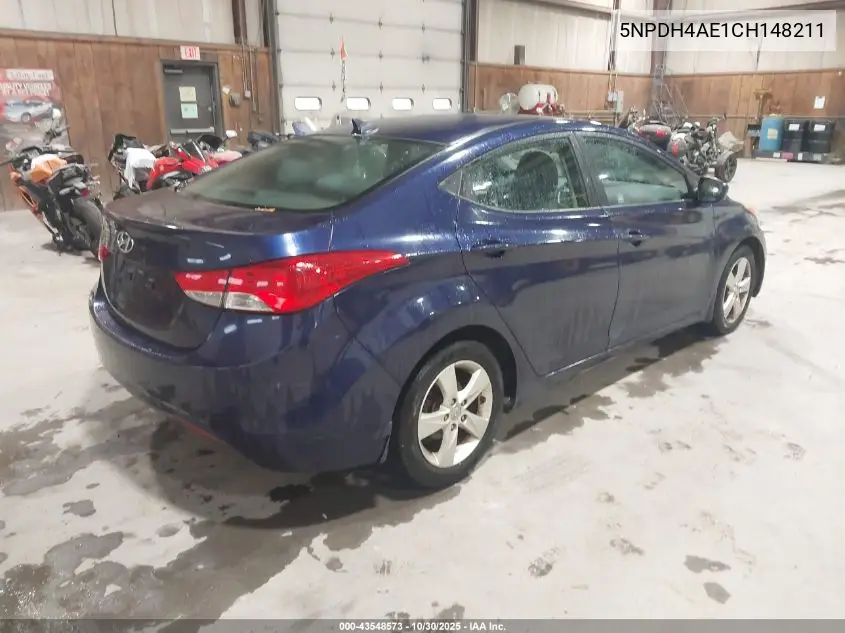 5NPDH4AE1CH148211 2012 Hyundai Elantra Gls