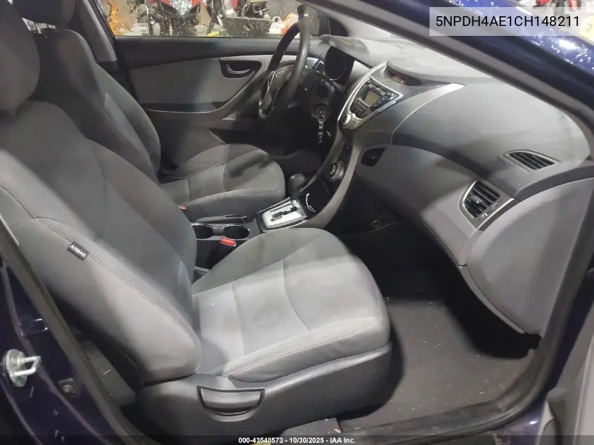 5NPDH4AE1CH148211 2012 Hyundai Elantra Gls