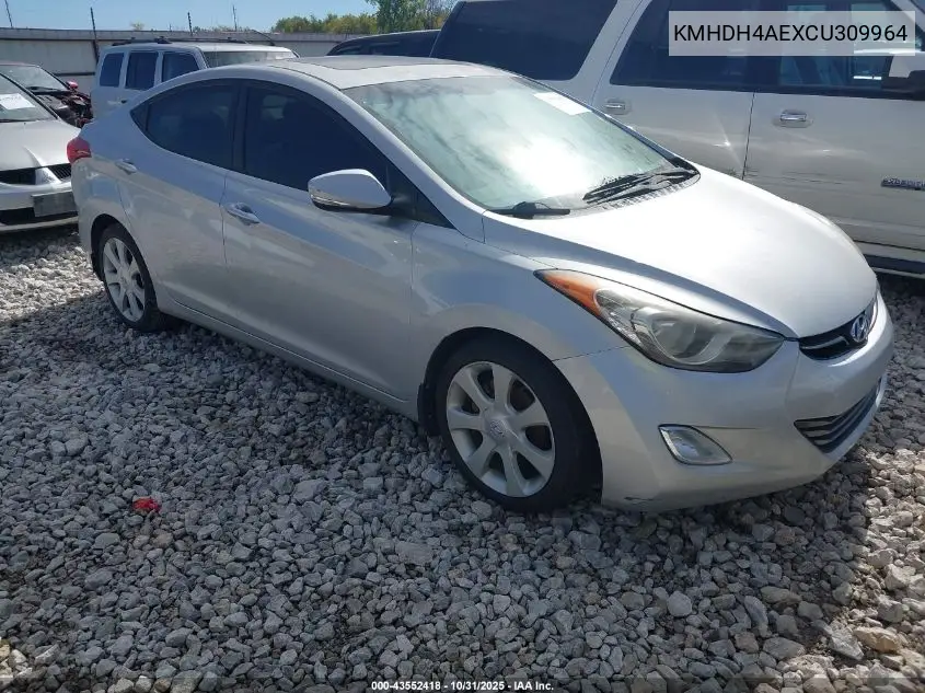 KMHDH4AEXCU309964 2012 Hyundai Elantra Limited (Ulsan Plant)