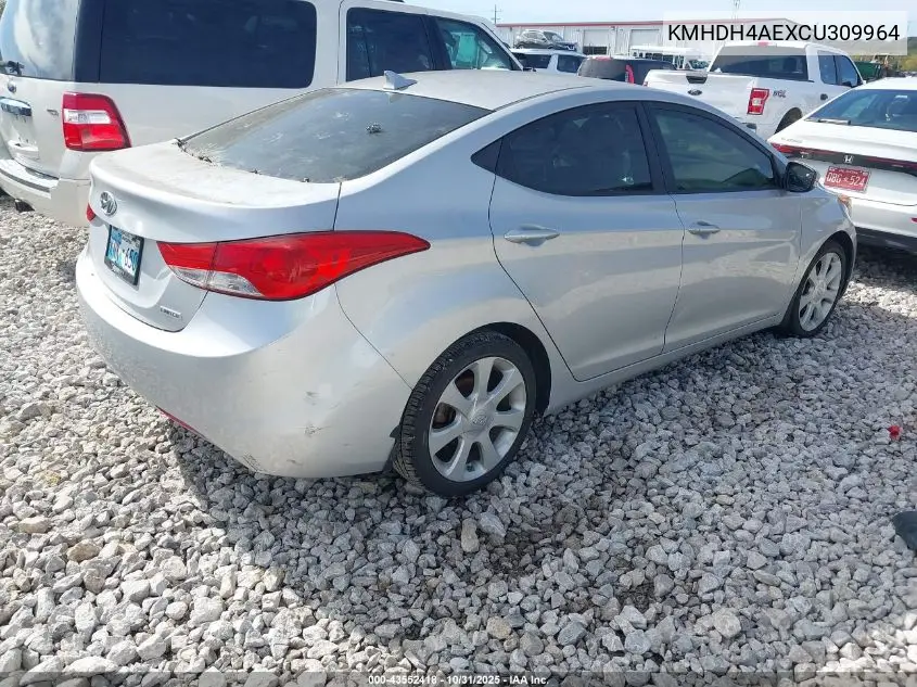 KMHDH4AEXCU309964 2012 Hyundai Elantra Limited (Ulsan Plant)