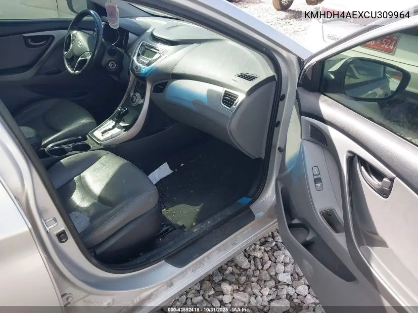 KMHDH4AEXCU309964 2012 Hyundai Elantra Limited (Ulsan Plant)