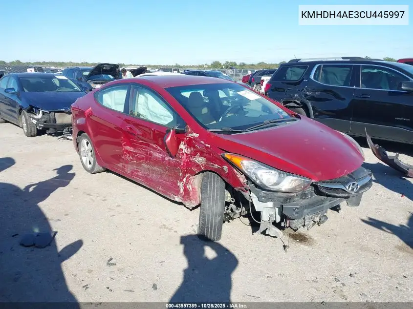 KMHDH4AE3CU445997 2012 Hyundai Elantra Gls (Ulsan Plant)
