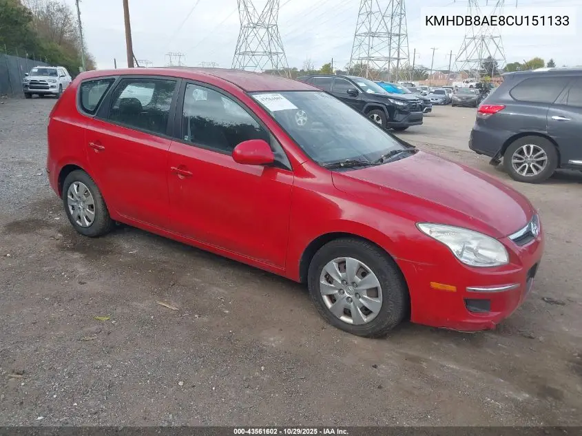 KMHDB8AE8CU151133 2012 Hyundai Elantra Touring Gls