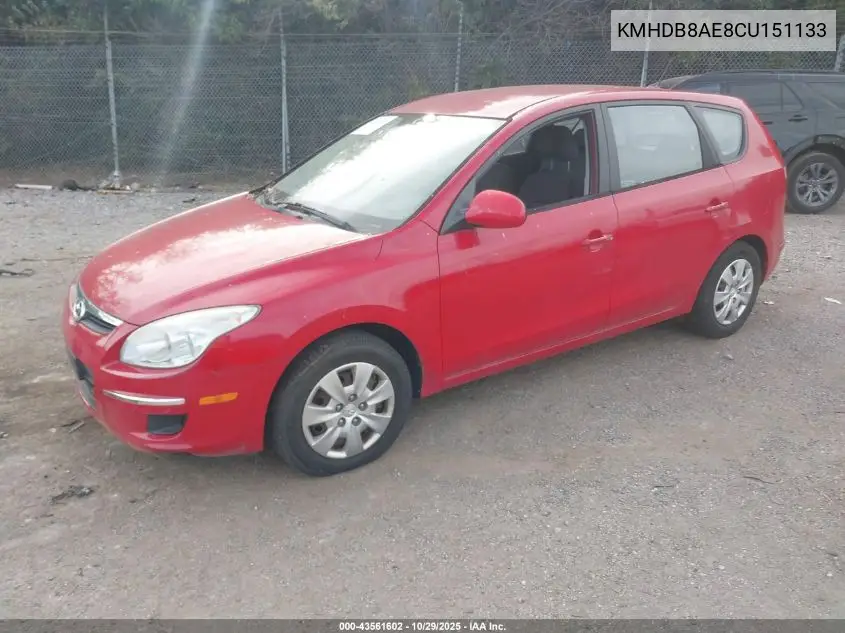 KMHDB8AE8CU151133 2012 Hyundai Elantra Touring Gls