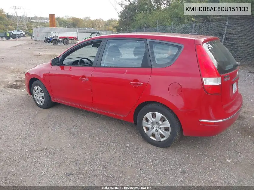 KMHDB8AE8CU151133 2012 Hyundai Elantra Touring Gls