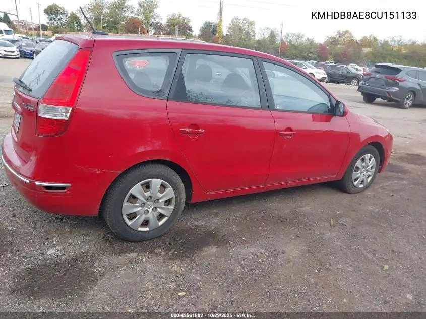 KMHDB8AE8CU151133 2012 Hyundai Elantra Touring Gls