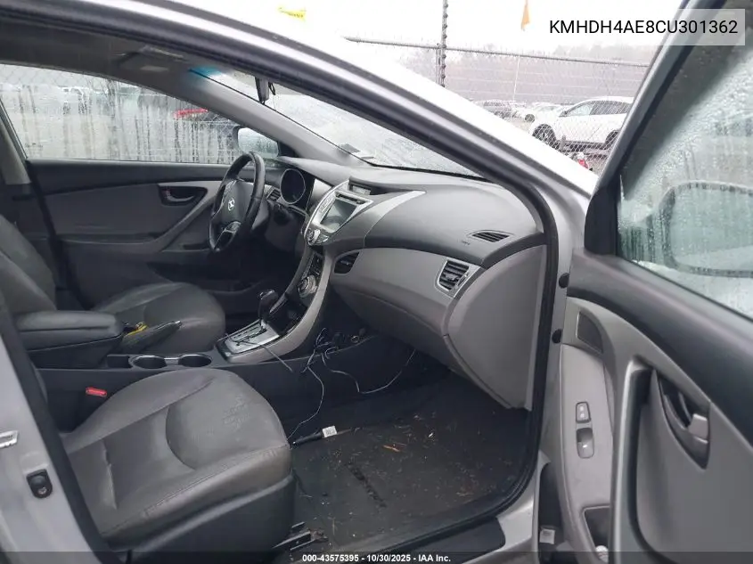 KMHDH4AE8CU301362 2012 Hyundai Elantra Limited (Ulsan Plant)