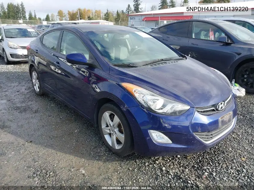 5NPDH4AE1CH139220 2012 Hyundai Elantra Gls