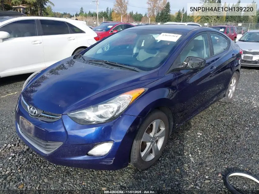 5NPDH4AE1CH139220 2012 Hyundai Elantra Gls