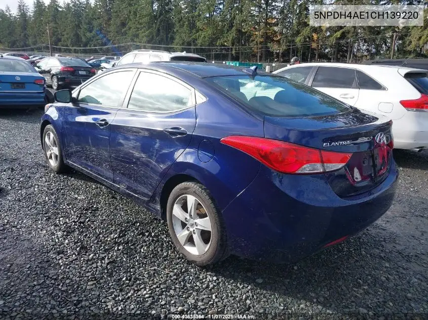 5NPDH4AE1CH139220 2012 Hyundai Elantra Gls