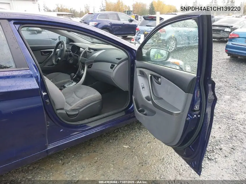 5NPDH4AE1CH139220 2012 Hyundai Elantra Gls