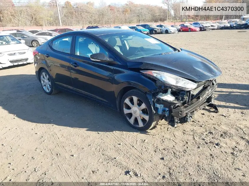 KMHDH4AE1C4370300 2012 Hyundai Elantra Gls (Ulsan Plant)/Limited (Ulsan Plant)