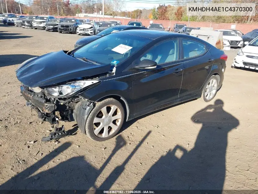 KMHDH4AE1C4370300 2012 Hyundai Elantra Gls (Ulsan Plant)/Limited (Ulsan Plant)