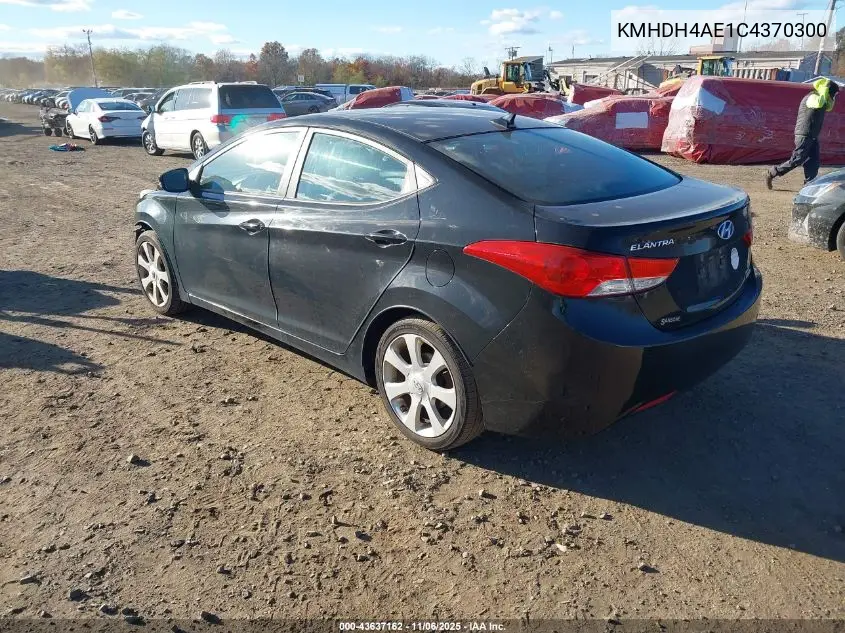 KMHDH4AE1C4370300 2012 Hyundai Elantra Gls (Ulsan Plant)/Limited (Ulsan Plant)