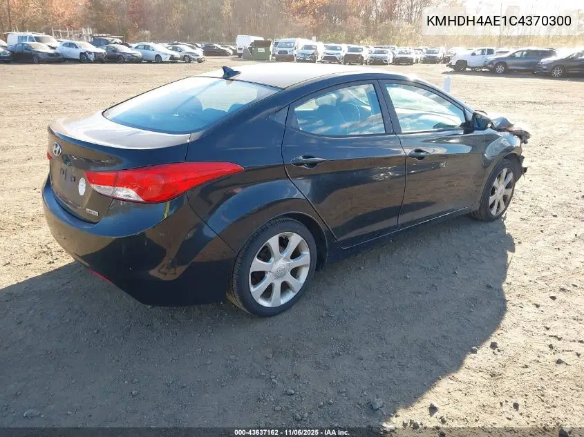 KMHDH4AE1C4370300 2012 Hyundai Elantra Gls (Ulsan Plant)/Limited (Ulsan Plant)