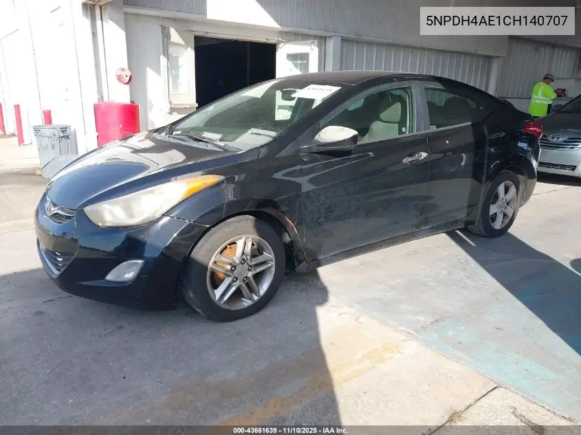 5NPDH4AE1CH140707 2012 Hyundai Elantra Gls